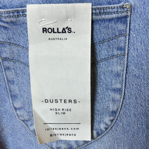 NWT Rolla’s Dusters high rise slim ripped knee jeans in Eco Erin Worn Wash - Picture 11 of 13